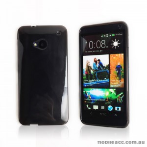 TPU Gel Case for HTC One M7 - Black
